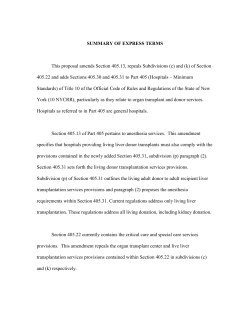 Organ Transplant Provisions