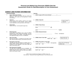 Start/Resumption of Care Assessment