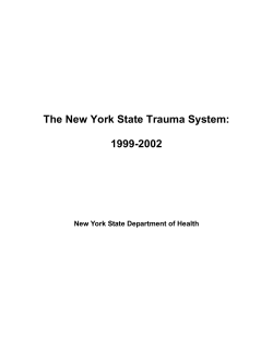 NYS Trauma System Report 1999 - 2002