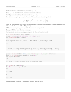 goodness of fit tests