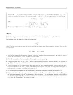 propogation of uncertainty