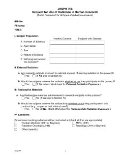 JHSPH IRB radiation review form
