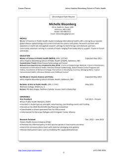 Chronological Style Resume Michelle Bloomberg