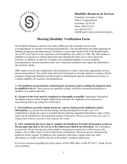 hearing disability verification form-packet