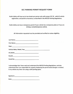 parking permit request form