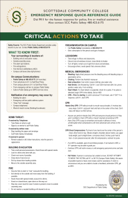 Quick Reference Guide for Handling On-Campus Emergencies