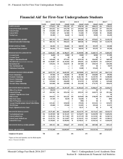 Financial Aid for First-Year Undergraduate Students