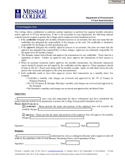 P-Card Delegation Form