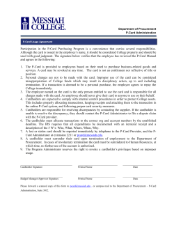 Employee P-Card Usage Agreement