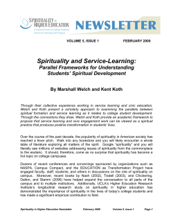 Spirituality and Service-Learning