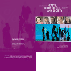 Healthier Behaviors, Healthier Society