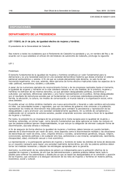 Ley 17/2015, de 21 de julio, de igualdad efectiva de mujeres y hombres.