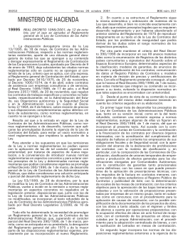 Real Decreto 773/2015, de 28 de agosto, por el que se modifican determinados preceptos del Reglamento General de la Ley de Contratos de las Administraciones P blicas, aprobado por el Real Decreto 1098/2001, de 12 de octubre.