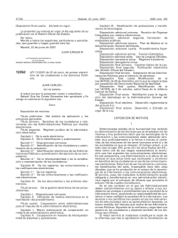 Ley 11/2007, de 22 de junio, de acceso electr nico de los ciudadanos a los Servicios P blicos