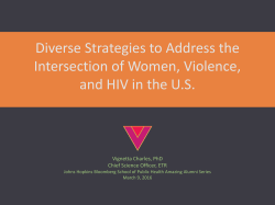 Diverse Strategies to Address the Intersection of Women, Violence, and HIV in the United States: A Professional Journey