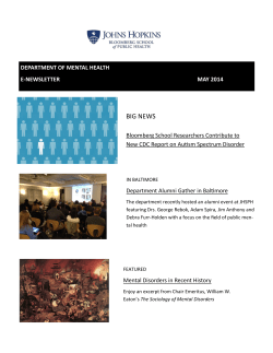 Past JHSPH Mental Health Alumni E-newsletters: