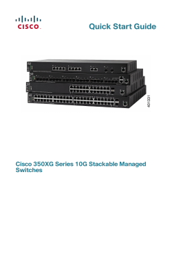 Cisco 350XG Stackable Managed Switches Quick Start Guide (English)