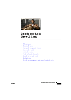 Guia de introdu&ccedil;&atilde;o Cisco CGS 2520