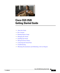 Cisco CGS 2520 Getting Started Guide