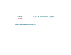 Cisco 110 Series Unmanaged Switches Quick Start Guide (Italian)