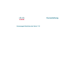 Cisco 110 Series Unmanaged Switches Quick Start Guide (German)
