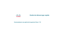 Cisco 110 Series Unmanaged Switches Quick Start Guide (French)
