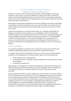 6. The Eclectic paradigm of international production - sammanfattning.pdf