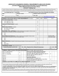 Associate in Business General Requirements (ABUS-GR)