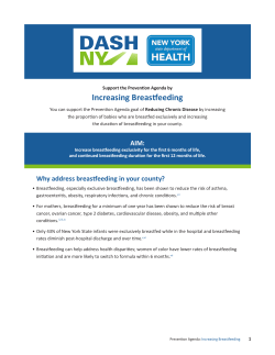 Promoting Breastfeeding in Hospitals, Primary Care and Worksites