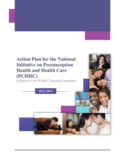 Action Plan for the National Initiative on Preconception Health and Health Care 2012 2014