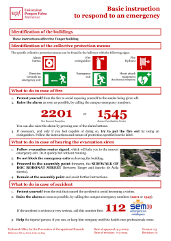 Basic instruction to respond to an emergency