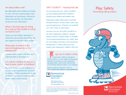 Play Safety, Preventing Falling Injuries