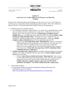 4/3/12 Webinar Updates, January 2013
