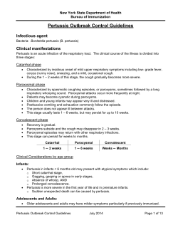 Chapter 5 - Pertussis