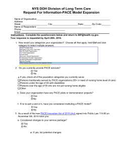 PACE Model Expansion Questionnaire