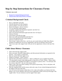 Child Abuse Clearance Criminal Background Check Instructions