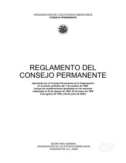 Texto completo del Reglamento del Consejo Permanente