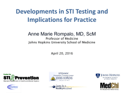 Seventh Annual Sexual and Reproductive Health Webinar: Developments in STI Testing and Implications for Practice