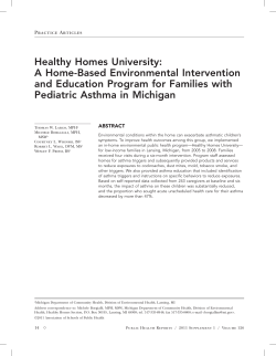 Healthy Homes University: A Home-Based Environmental Intervention and Education Program for Families with Pediatric Asthma in Michigan