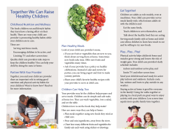 Together We Can Raise Healthy Children Brochure (English, Publication No. 4421)