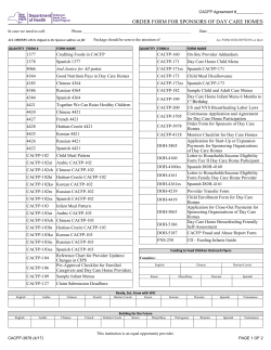 Order Form for CACFP Day Care Homes (CACFP-3978)