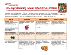 How to select, store, and use locally grown fruits.