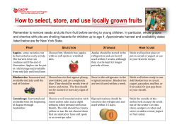 How to select, store, and use locally grown fruits.