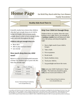 Healthy Kids Need Their Zs.