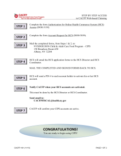 Step by Step Access to CACFP Web-based Claiming