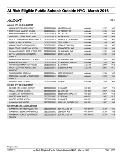 At-Risk Eligible Public Schools Outside NYC