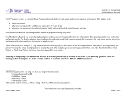 Food Production Record Instructions (CACFP-3696A)