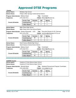 Approved Driver Education Programs