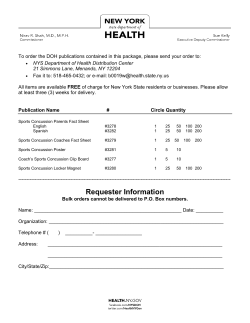 Order "Sports-Related Concussion" publications