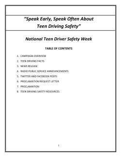 Teen Driving Safety Toolkit